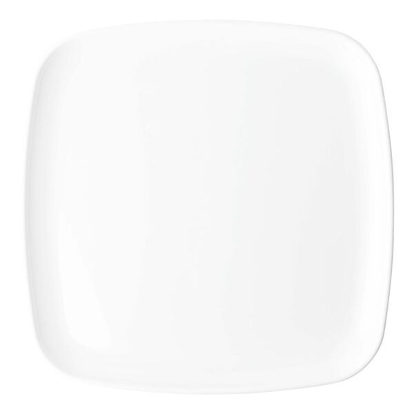 14 Inch White Square Organic Bamboo Serving Tray Set of 2 - Eco-Friendly Appetizer Plates for Party, Wedding, Picnic & Home Decor
