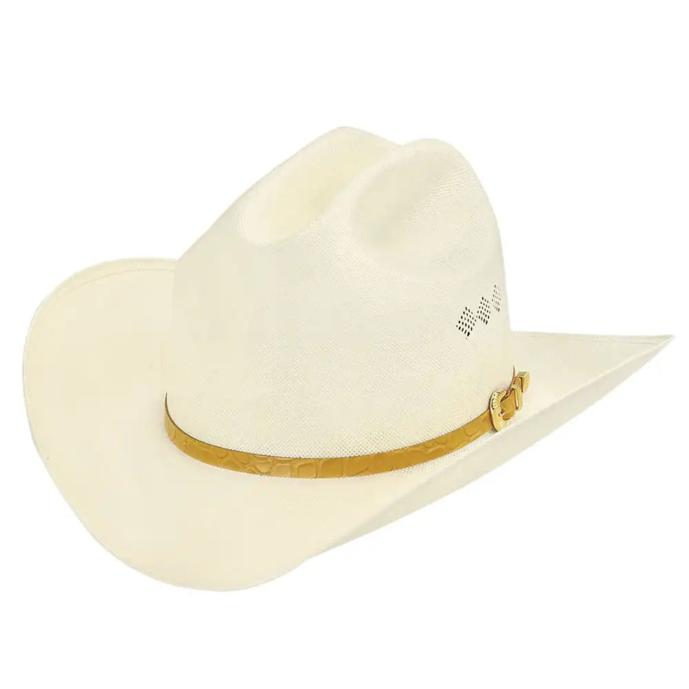 Larry Mahan's El Primero 4X Straw Cowboy Hat - Western Style Sun Protection for Outdoor Ranchers, Farmers & Country Music Fans
