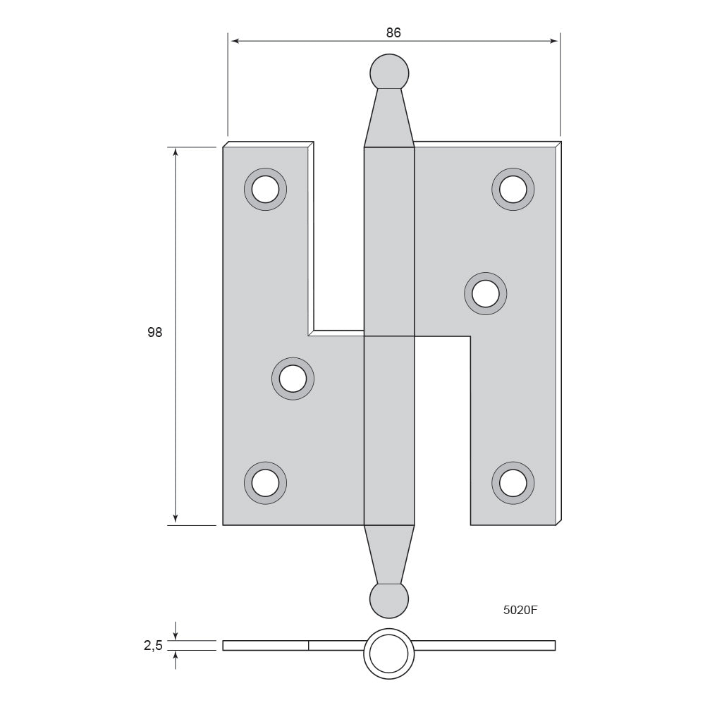 Stainless Steel Door Hinges - Heavy Duty Gate Hinges for Exterior Doors & Gates | Rustproof & Durable for Outdoor Use in Homes, Garages & Fences