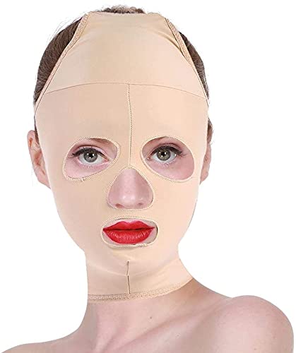 Face Slimming Mask - Full Coverage Lifting V Line Belt for Double Chin Reduction & Wrinkle Care | Skin Tightening Beauty Band for Weight Loss & Facial Contouring (Medium) | Perfect for Home Spa, Anti-Aging Routine & Self-Care Days