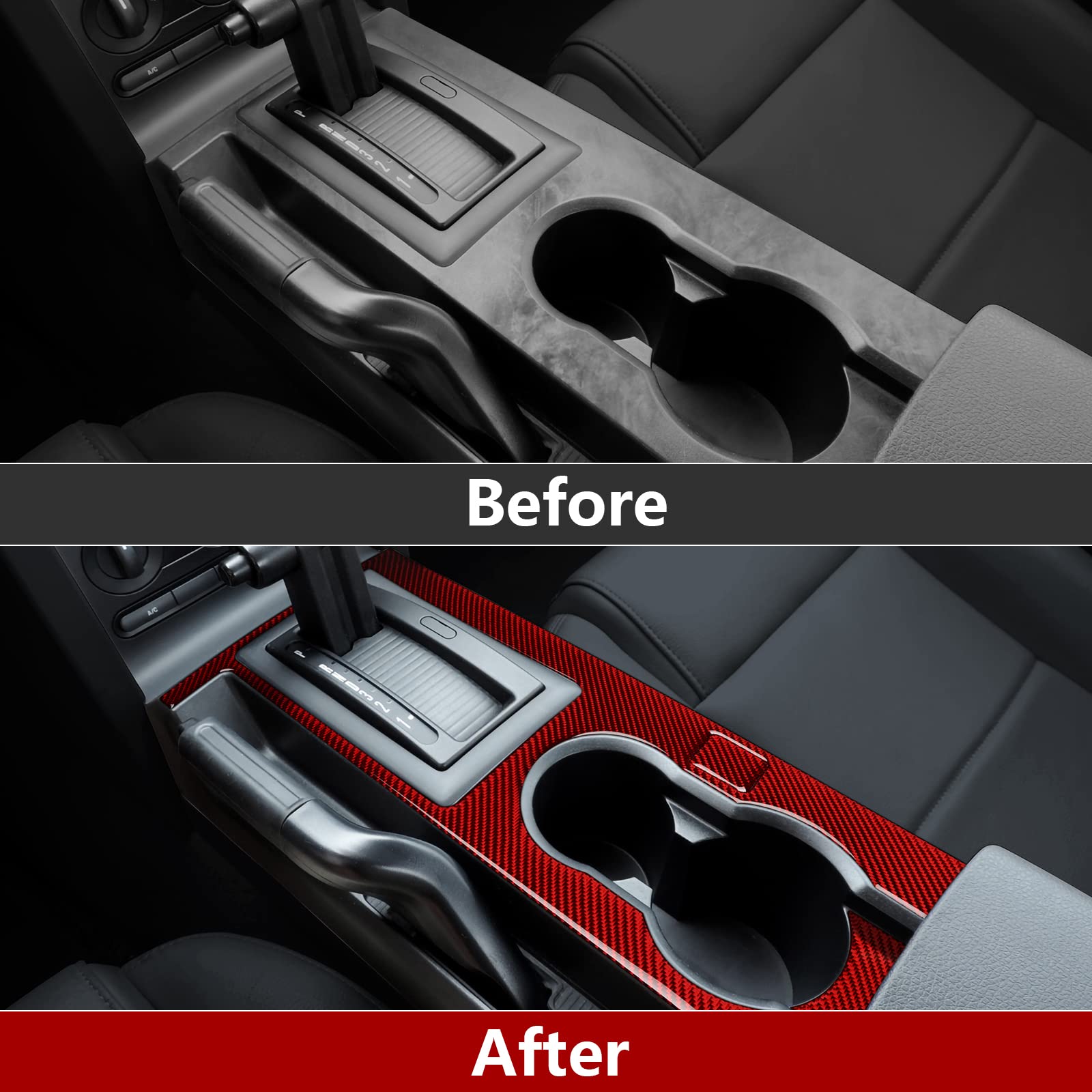 Carbon Fiber Shift Panel Sticker for Ford Mustang GT & Shelby (2005-2009) - Interior Gear Box Decoration Accessories - Upgrade Your Muscle Car's Dashboard Style