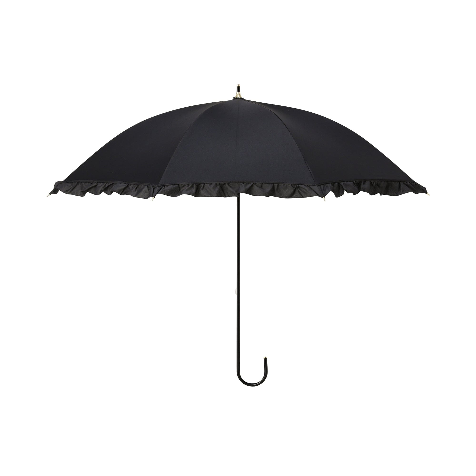 Classic Frill Long Umbrella - Waterproof Windproof Compact Travel Umbrella for Women & Men - Perfect for Rainy Days, Commuting, and Outdoor Activities