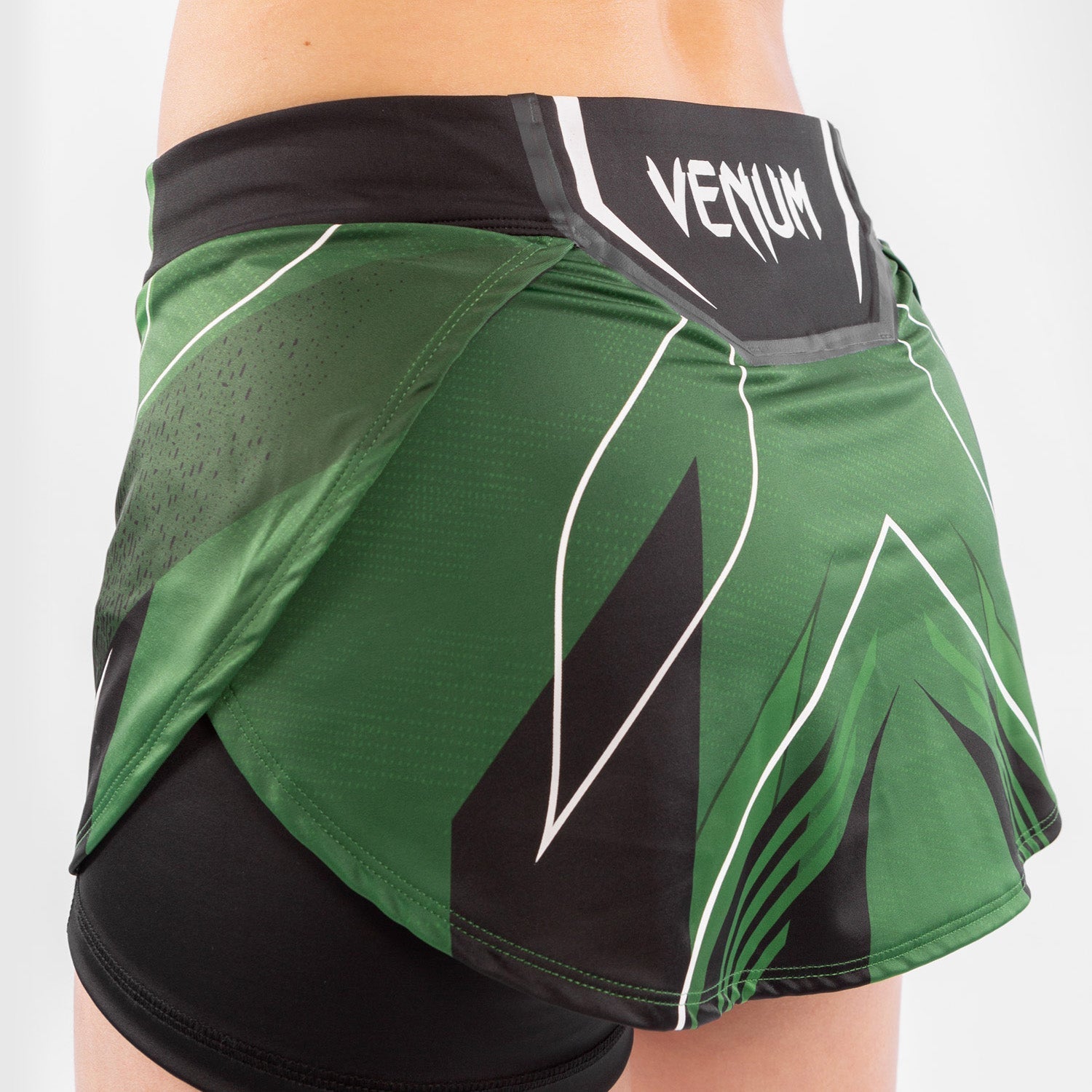 UFC Venum Authentic Fight Night Women's Skort - Green MMA Shorts for Training & Competition | Perfect for MMA, Boxing, Muay Thai & Fitness Workouts
