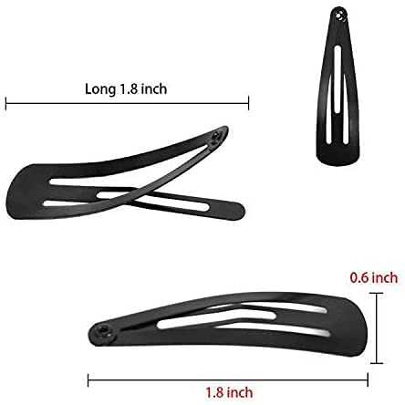 Barakath No Slip Snap Hair Clips for Women, Girls & Toddlers - 48 Pack Metal Hair Barrettes - Perfect for School, Work & Everyday Hairstyles