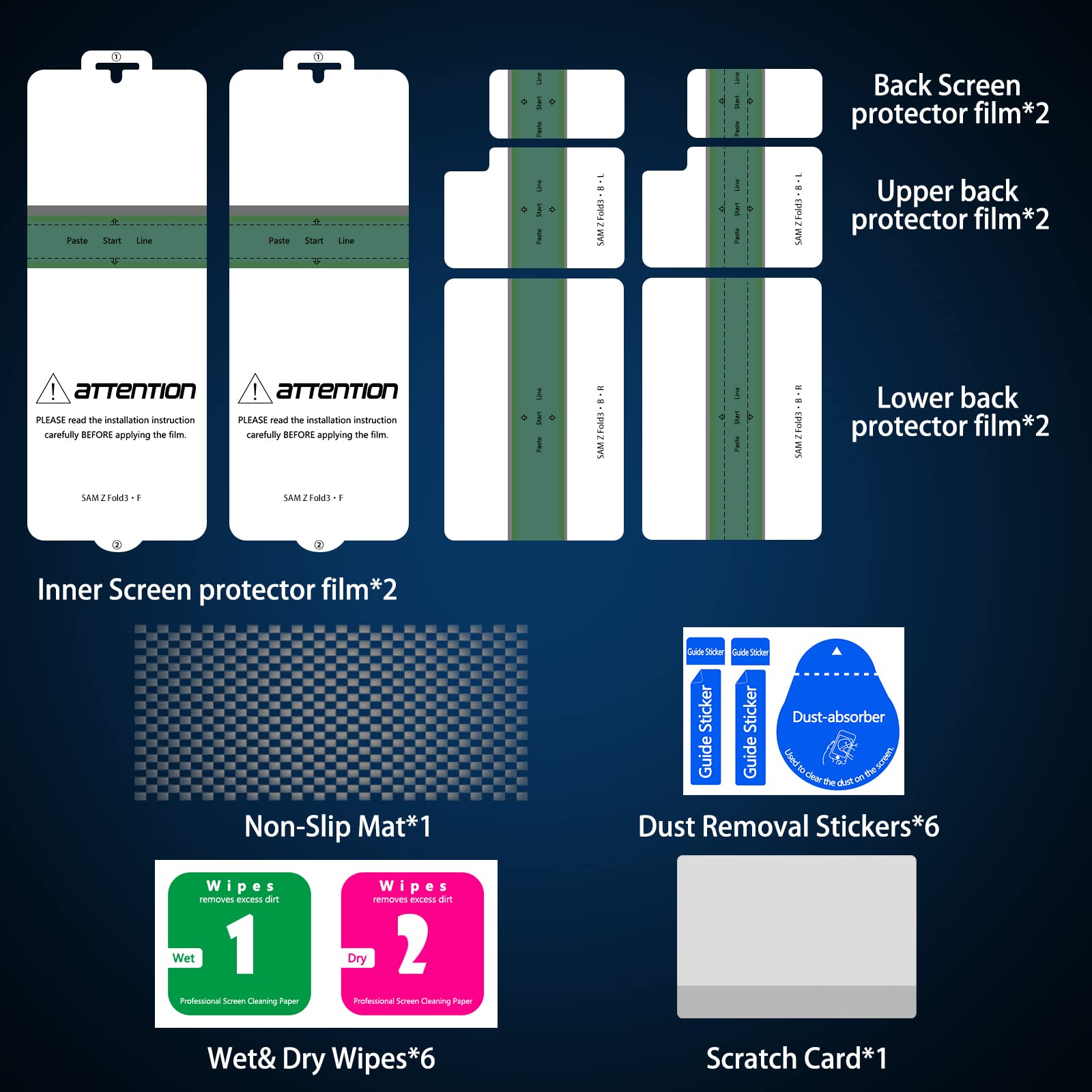 Upgraded 2-Pack Flexible TPU Screen Protector for Samsung Galaxy Z Flip 3 5G (2021) - Inner & Back Soft Film, Case Friendly, Anti-Scratch Protection - Perfect for Daily Use, Travel & Outdoor Activities