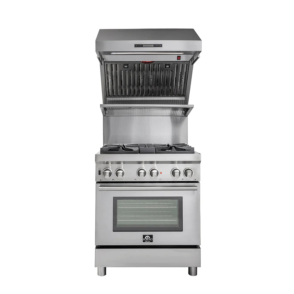 Forno Savona 30-Inch Wall Mount Range Hood with Backsplash - Stainless Steel Kitchen Vent Hood for Stove, FRHWM5029 30HB - Perfect for Modern Kitchens & Cooking Spaces