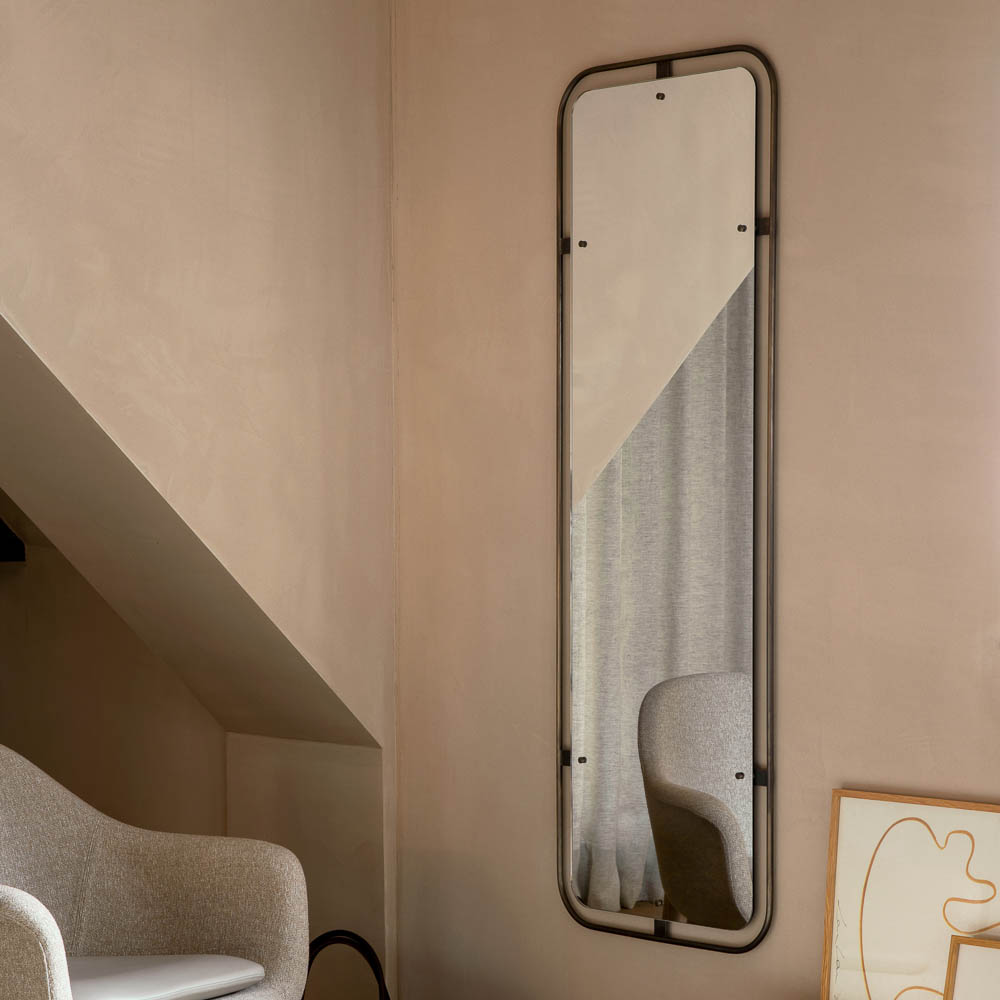 PRE ORDER │ AUDO CPH Nimbus Rectangular Mirror in Bronzed Brass - Elegant Wall Decor for Living Room, Bedroom & Entryway