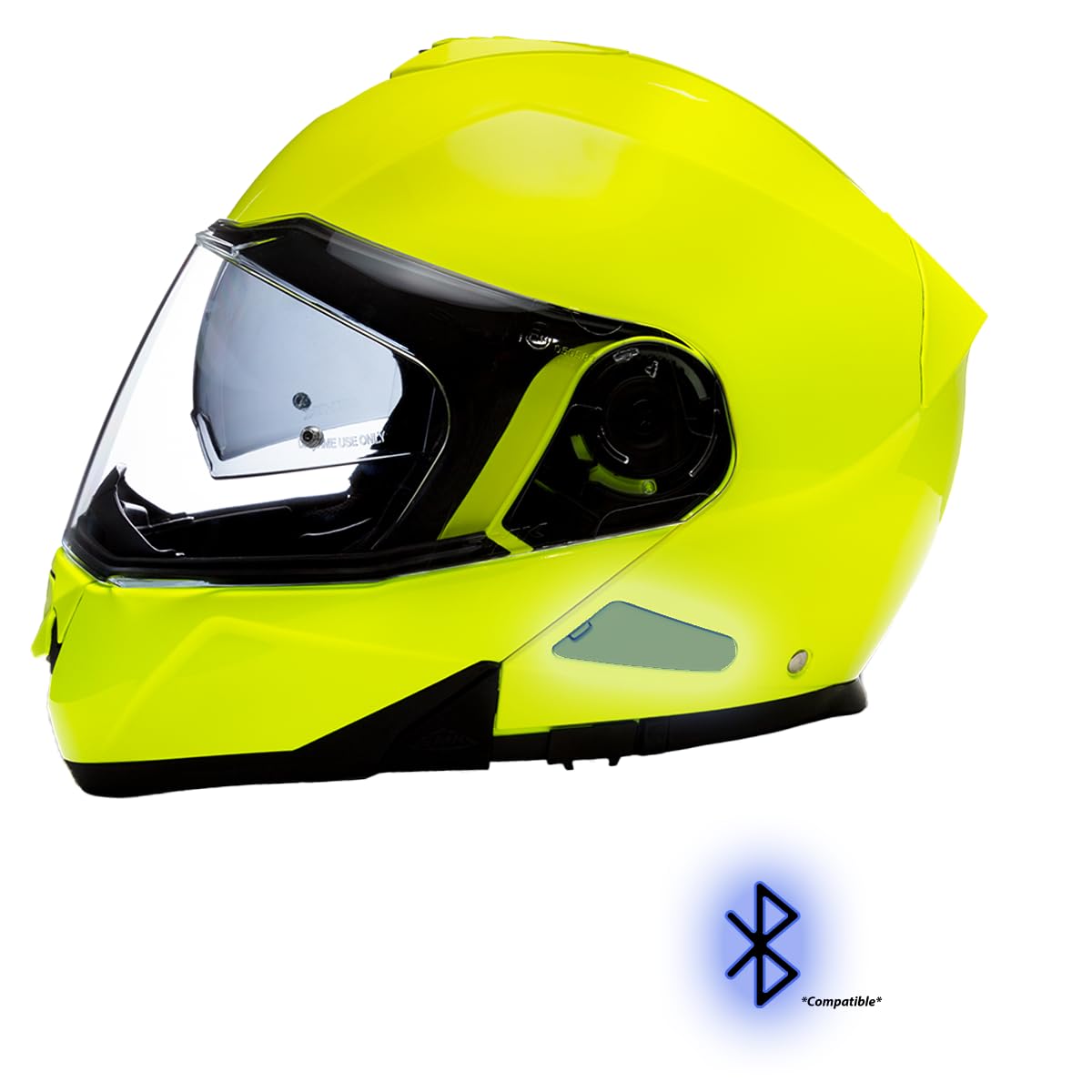 Daytona Helmets Glide Modular Motorcycle Helmet - DOT Approved Flip Up Full Face Helmet with Bluetooth & Dual Visors for Men, Women & Youth - Perfect for Commuting, Touring & Adventure Riding