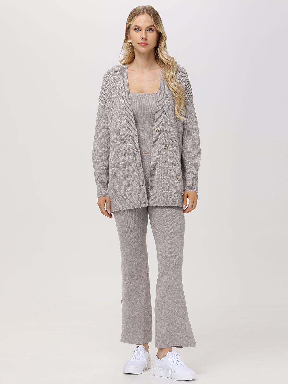 Evelyn Asymmetrical Luxe Oversized Cardigan for Women | Soft Chunky Knit Open Front Sweater | Cozy Fall Winter Layering Outfit