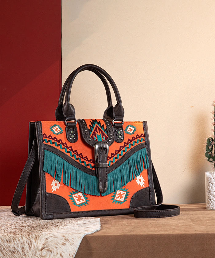 Montana West Western Tote Bag with Buckle - Stylish Cowgirl Handbag for Women | Perfect for Rodeo, Travel, and Everyday Use