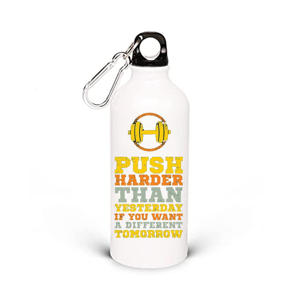 APC-Sipper Water Bottle - Motivational Gym Bottle with Glossy Finish & Lock-On Cap - Perfect for Workouts, Running & Fitness Training