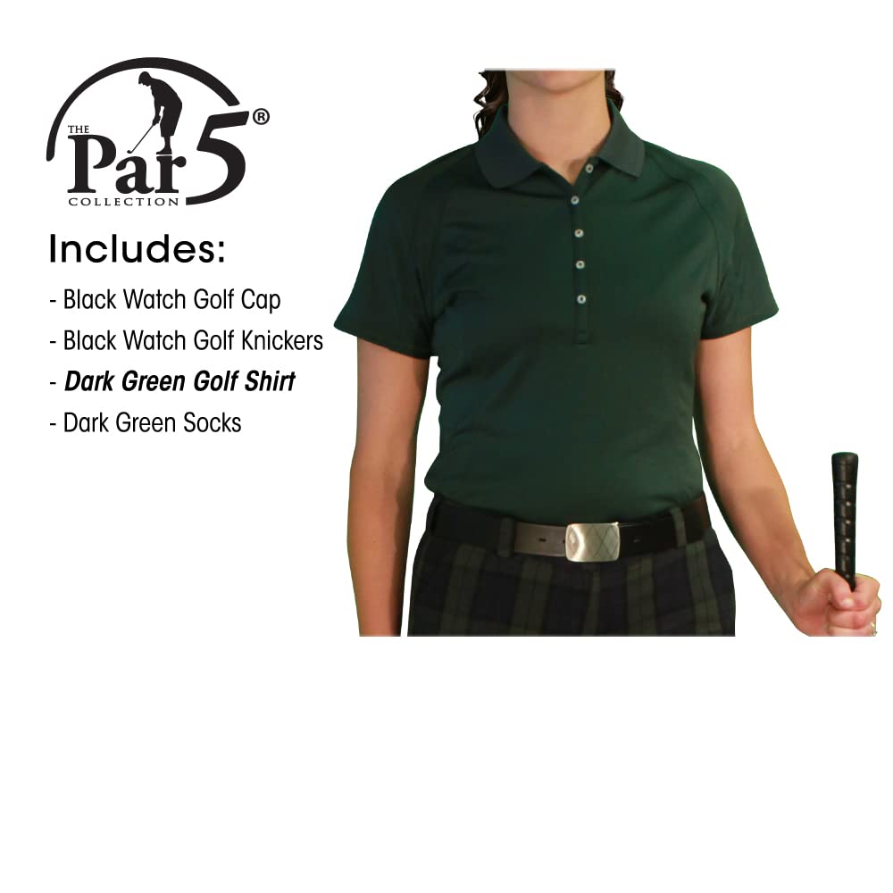Black Golf Outfits for Women - Stylish Dark Green Ladies Golf Apparel - Perfect for Golf Course, Country Club & Outdoor Sports Activities