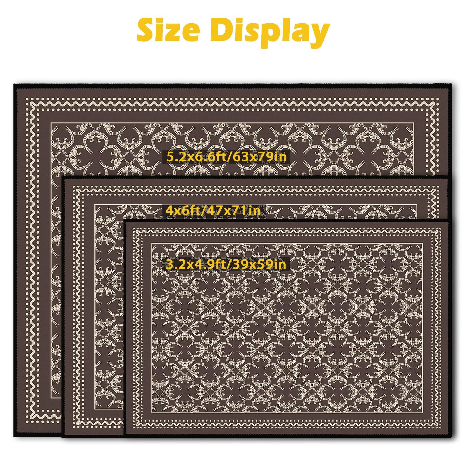 4x6ft Non-Slip Drum Rug with Soundproof Padding - 47x71in Electrical Drum Set Carpet Mat for Professional Drummers | Perfect for Home Studios, Live Performances & Practice Sessions (Brown)