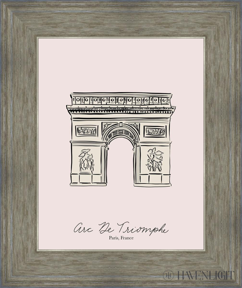 Arc De Triomphe Painting by Elise Gomez - Elegant Parisian Wall Art for Living Room, Office & Home Decor