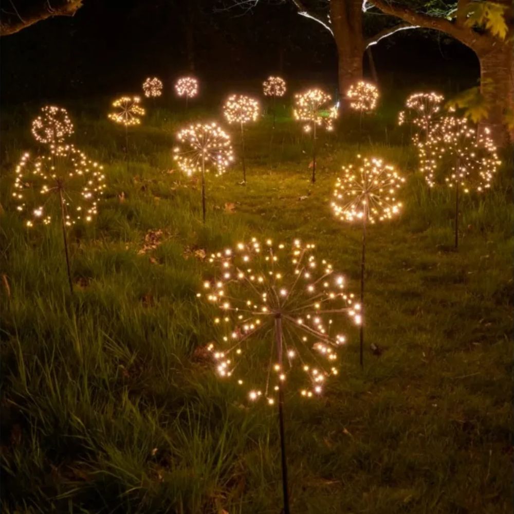 Lumina Solar Powered Dandelion Outdoor Lights - Waterproof Garden Decor for Patio, Yard, and Pathway Lighting | Perfect for Backyard, Lawn, and Landscape Decoration