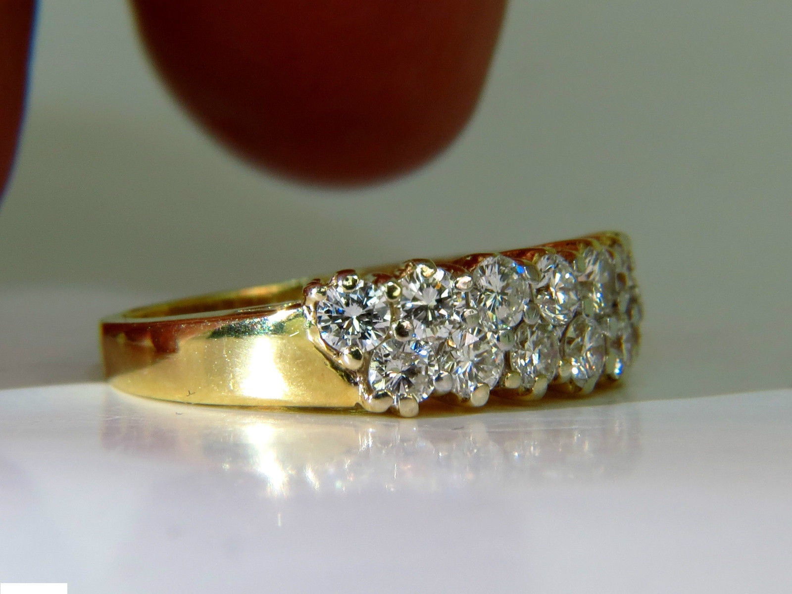 18KT 1.50ct Ideal Cut Diamond Band Ring G/VS - Petite Size for Women, Perfect for Engagement, Wedding & Anniversary Gifts