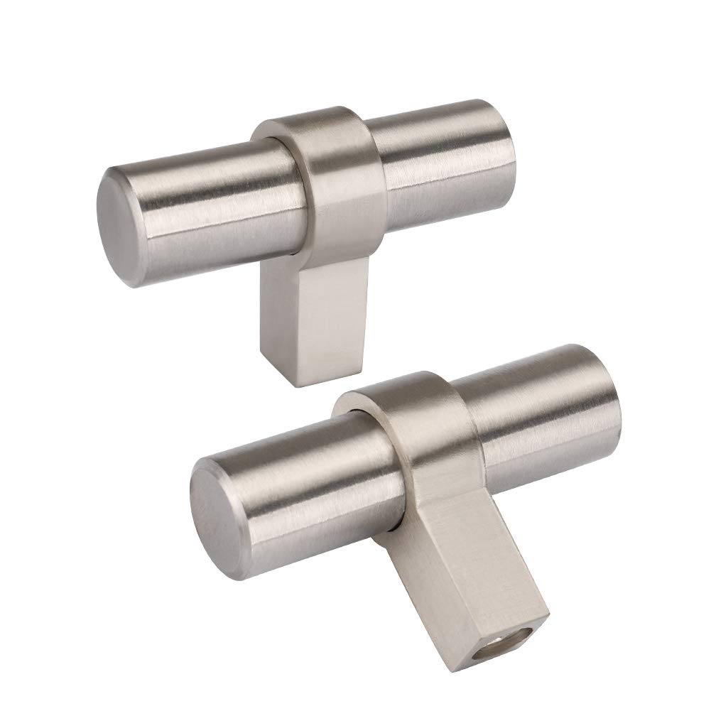 5 Pack Brushed Nickel Cabinet Knobs & Drawer Pulls - Elegant Kitchen Cabinet Hardware for Dresser, Wardrobe & Furniture (Perfect for Home Renovation & DIY Projects)