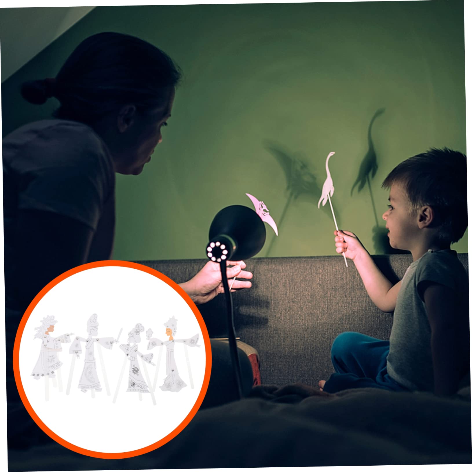 Abaodam 8-in-1 DIY Shadow Puppet Craft Kit for Kids - Educational Handmade Toy with Art Supplies - Creative Fun for Leisure & Learning - Perfect for Home, Classroom & Party Activities