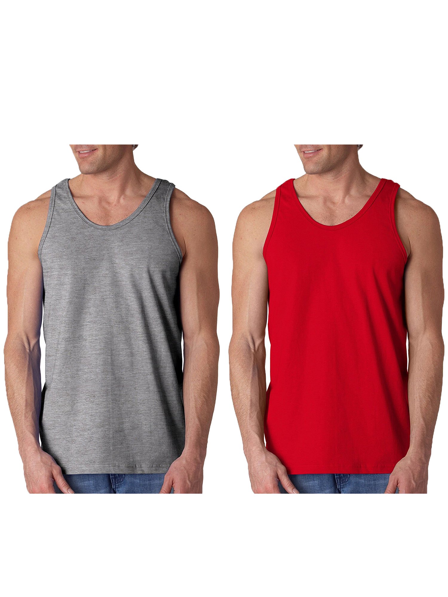 Men's 100% Cotton Muscle Tank Top - Breathable Pre-Shrunk Workout Shirt for Gym, Running & Casual Wear | Sleeveless Athletic Tee for Men