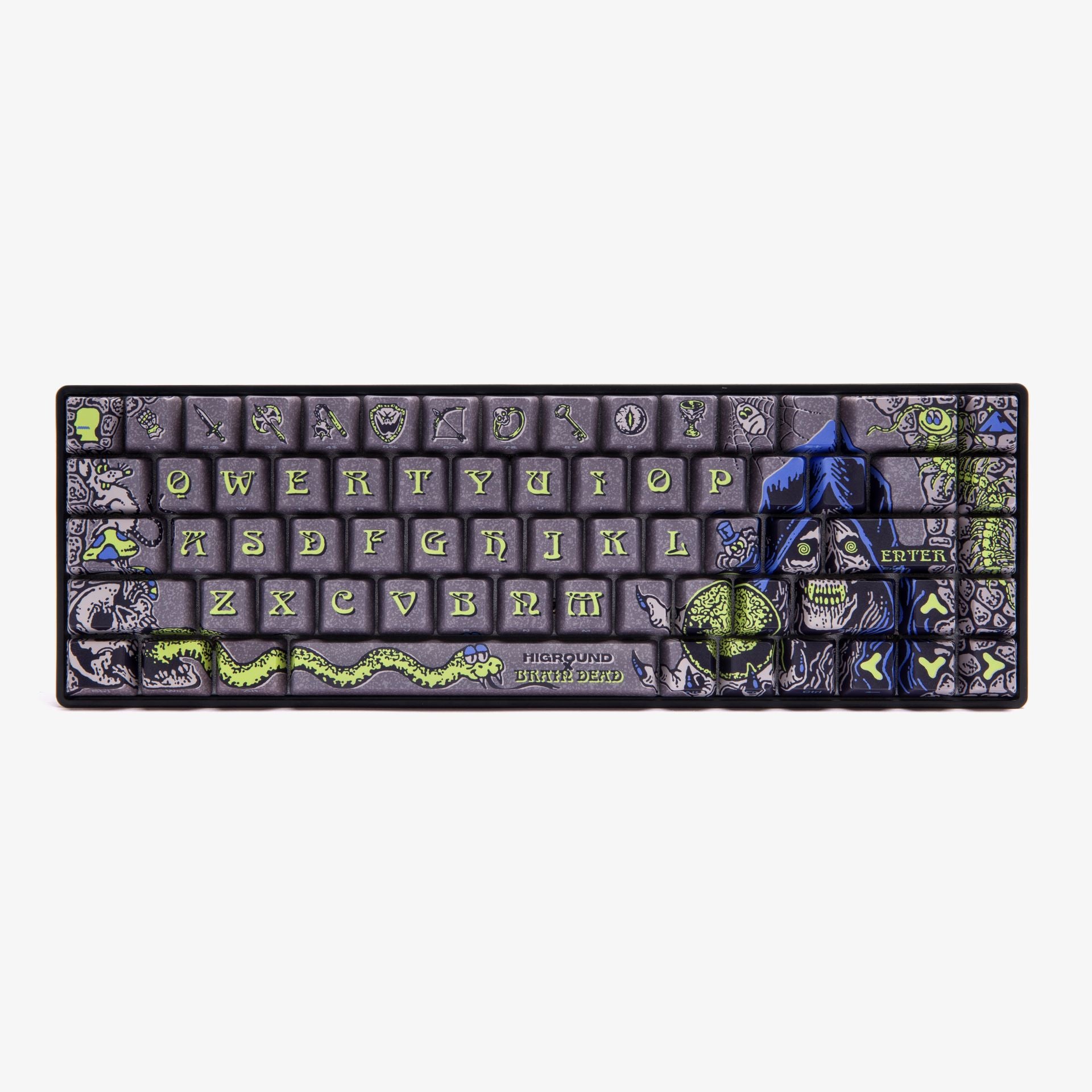 Brain Dead x HG Basecamp 65% Mechanical Keyboard - Compact Wired Gaming Keyboard for PC/Mac - Perfect for Esports, Office Work & Typing Enthusiasts