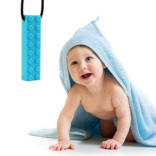 Silicone Teething Necklace for Babies & Kids - BPA-Free Chewable Pencil Topper & Pacifier Clip (4-Piece Set) - Perfect for Soothing Sore Gums During Playtime, Travel, and Learning
