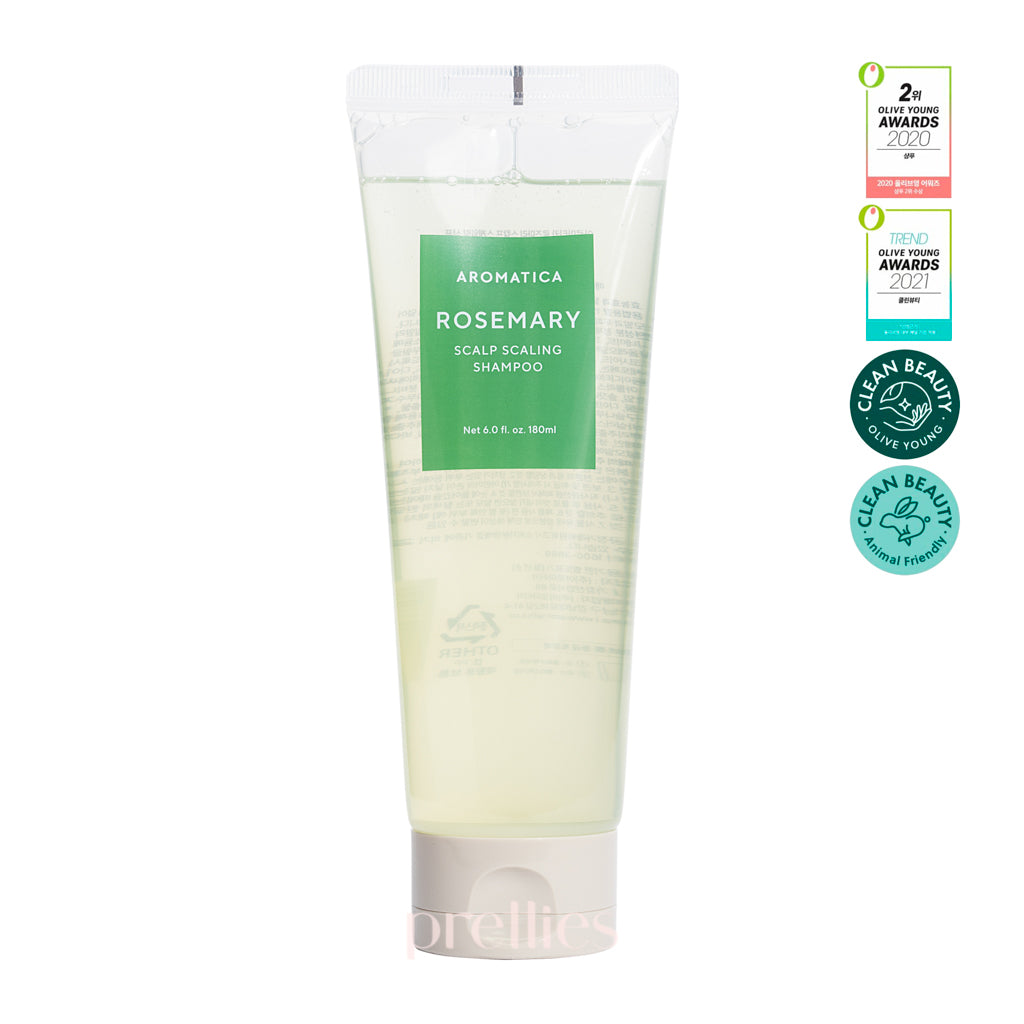 Aromatica Rosemary Scalp Scaling Shampoo 180ml - Natural Hair Care for Dandruff & Scalp Health - Perfect for Dry, Itchy Scalp Treatment at Home