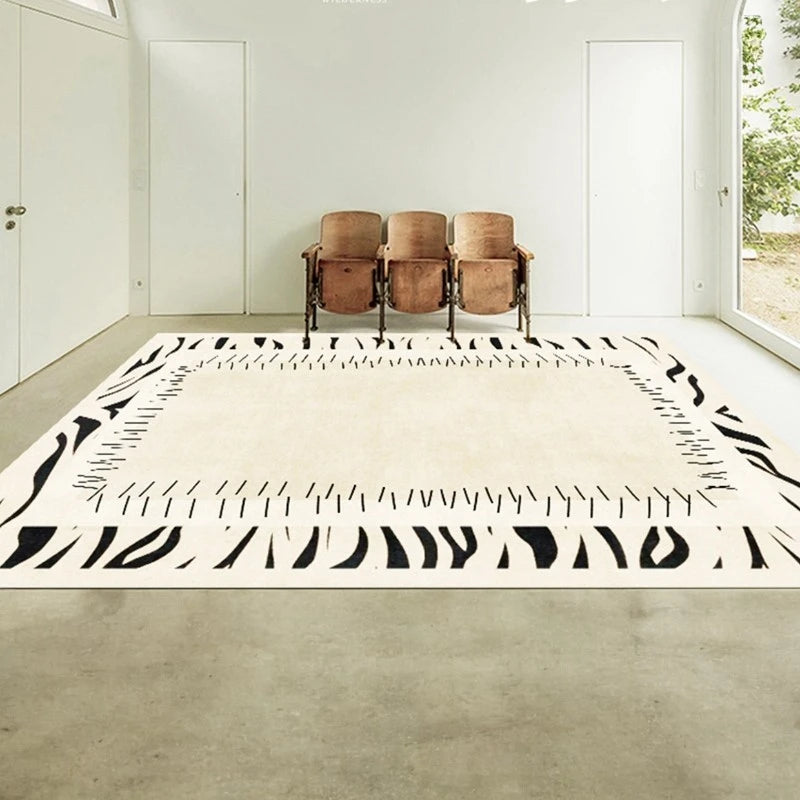 Brynlee Velvet Modern Geometric Area Rug for Living Room - Soft & Stylish Home Decor for Cozy Spaces
