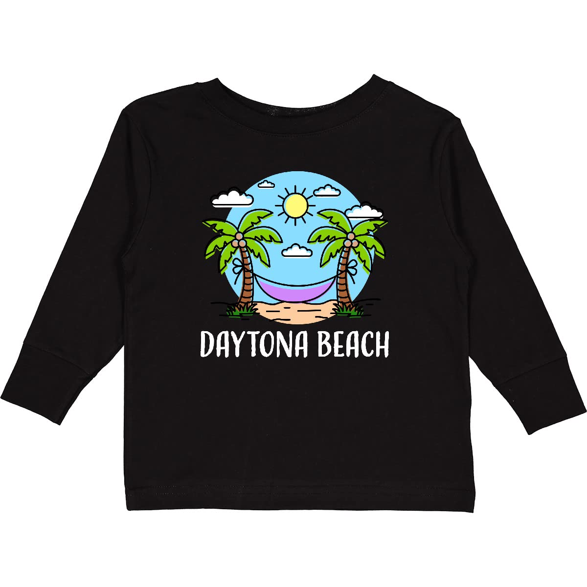 Inktastic Summer Vacation in Daytona Beach Toddler Long Sleeve T-Shirt - Cute Graphic Tee for Boys & Girls - Soft Cotton Comfort - Perfect for Beach Trips & Family Vacations