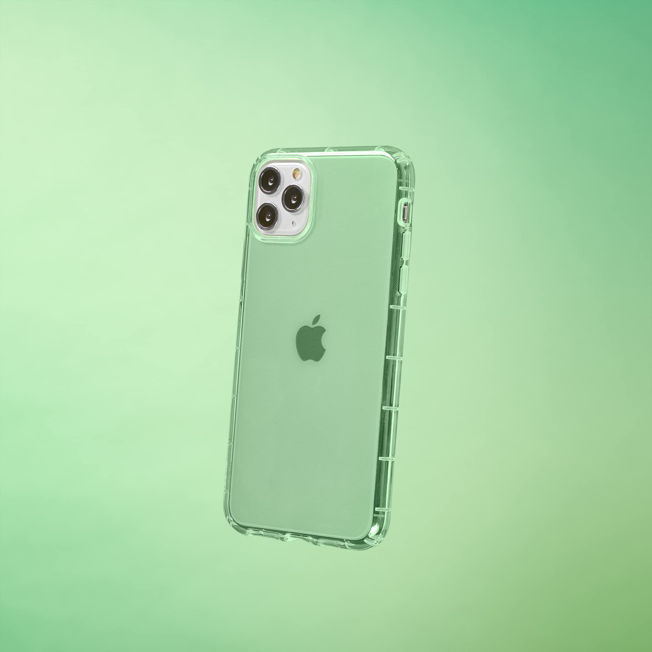 SteepLab Neon Highlighter Case for iPhone 11 Pro Max - Grippy Jelly Phone Cover with Protective Air Pockets, Shockproof & Anti-Slip Design (Precious Emerald Green) - Perfect for Gym, Outdoor Activities & Everyday Protection