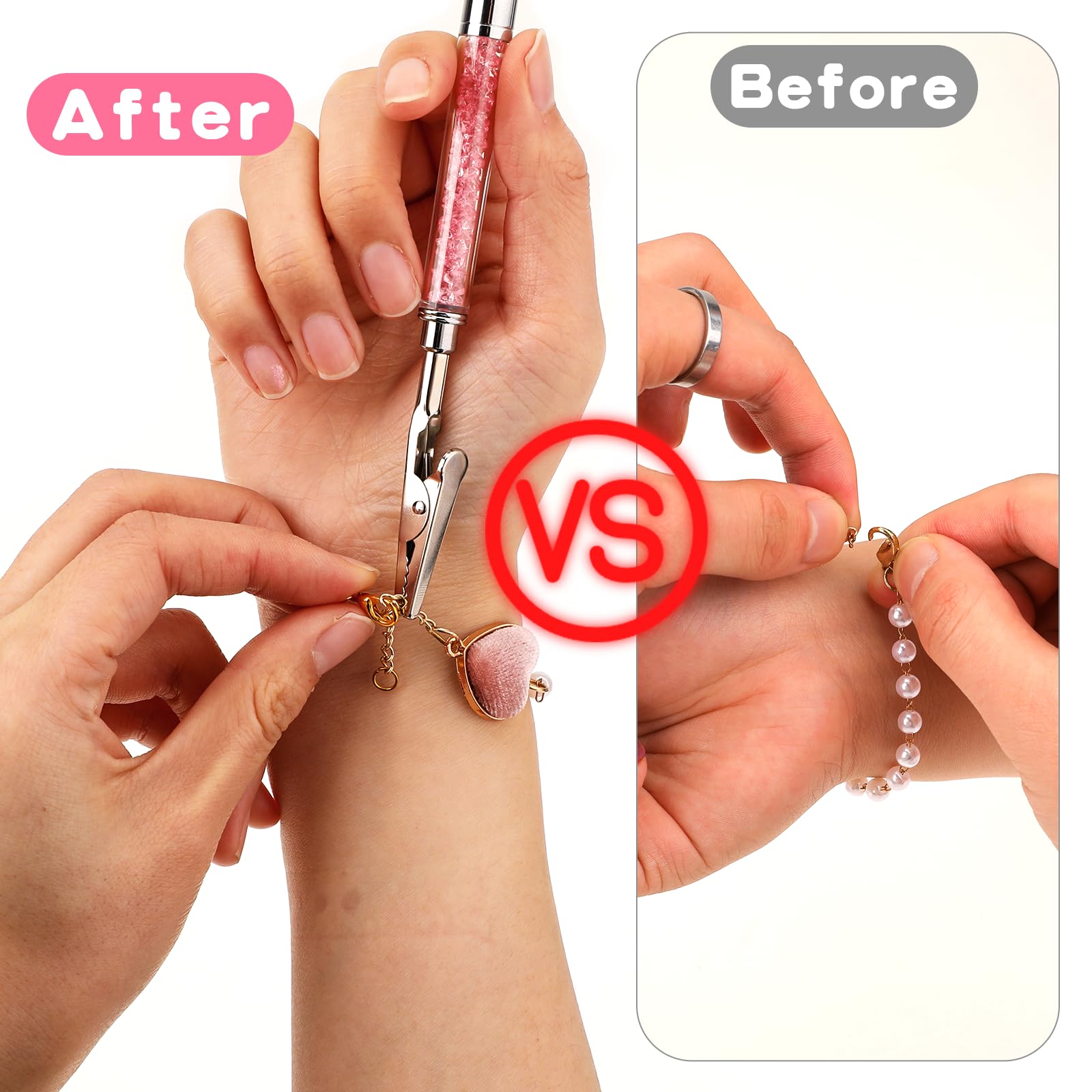 2 Pcs Bracelet Helper Tool - Jewelry Clasp Fastener for Easy Bracelet Wearing & Removal - Portable Bracelet Fastening Aid for Solo Use - Perfect for Travel, Gifts & Daily Wear