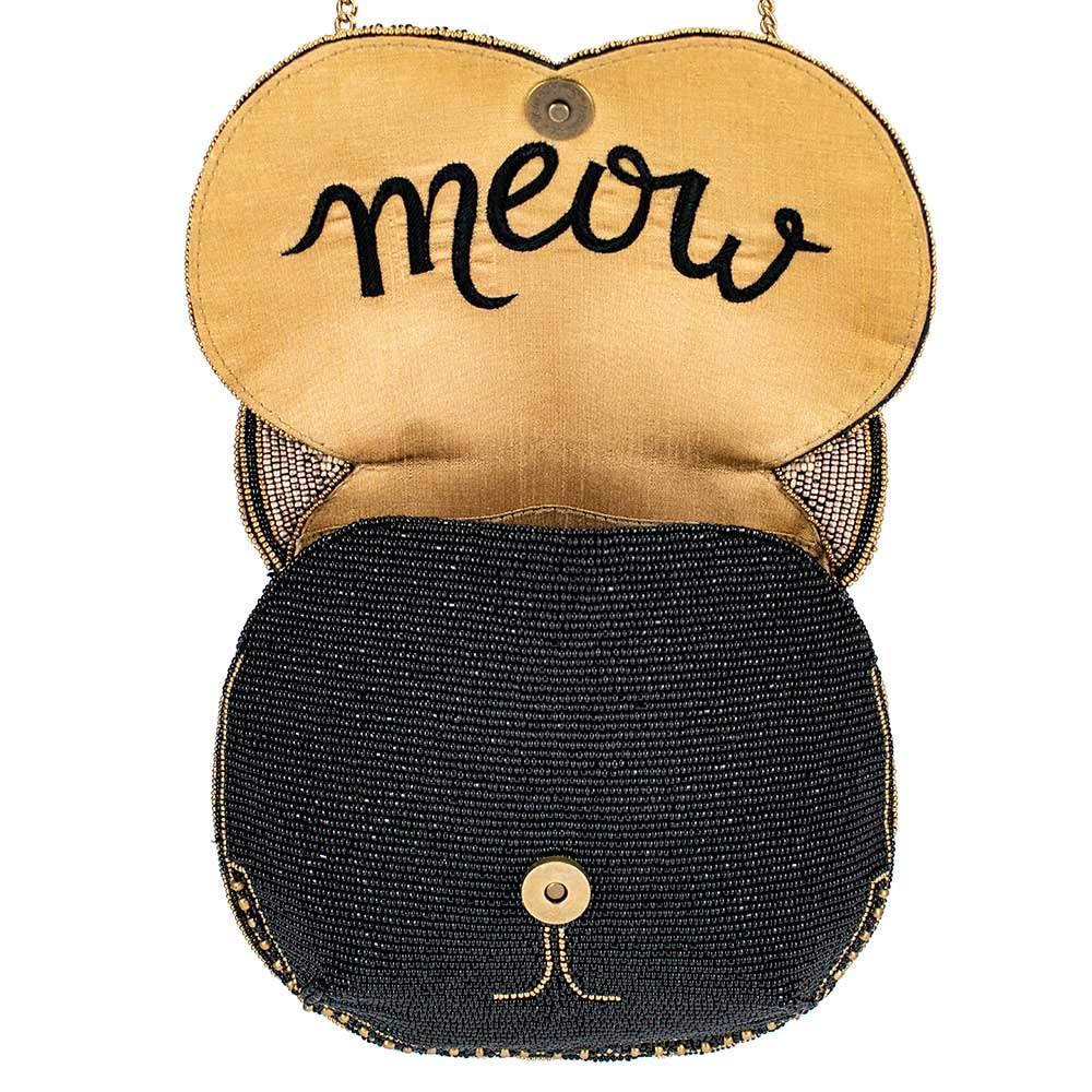 Mary Frances Women's Whiskers Earbud Case - Magnetic Closure Handmade Designer Purse for Women | Stylish Accessory for Phone, Keys & Small Essentials | Perfect Gift for Music Lovers & Fashionistas
