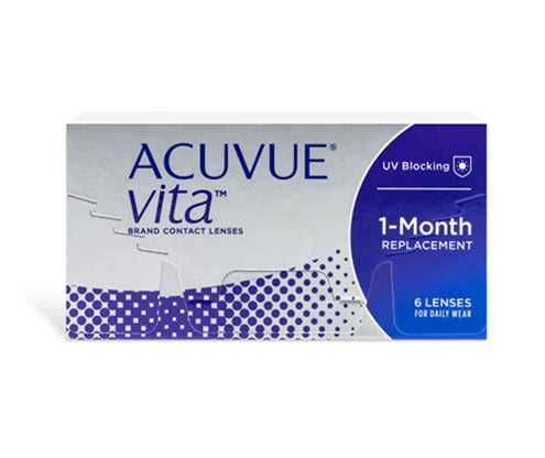 ACUVUE® VITA™ Contact Lenses 6 Pack (90 Lenses) - Monthly Disposable for Dry Eyes & UV Protection - Perfect for Daily Wear, Sports & Outdoor Activities