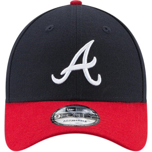 Atlanta Braves New Era 9Forty The League Pinch Hitter Adjustable Baseball Cap - Official MLB Team Hat for Men & Women, Casual Sports Fan Gear for Baseball Games & Everyday Wear