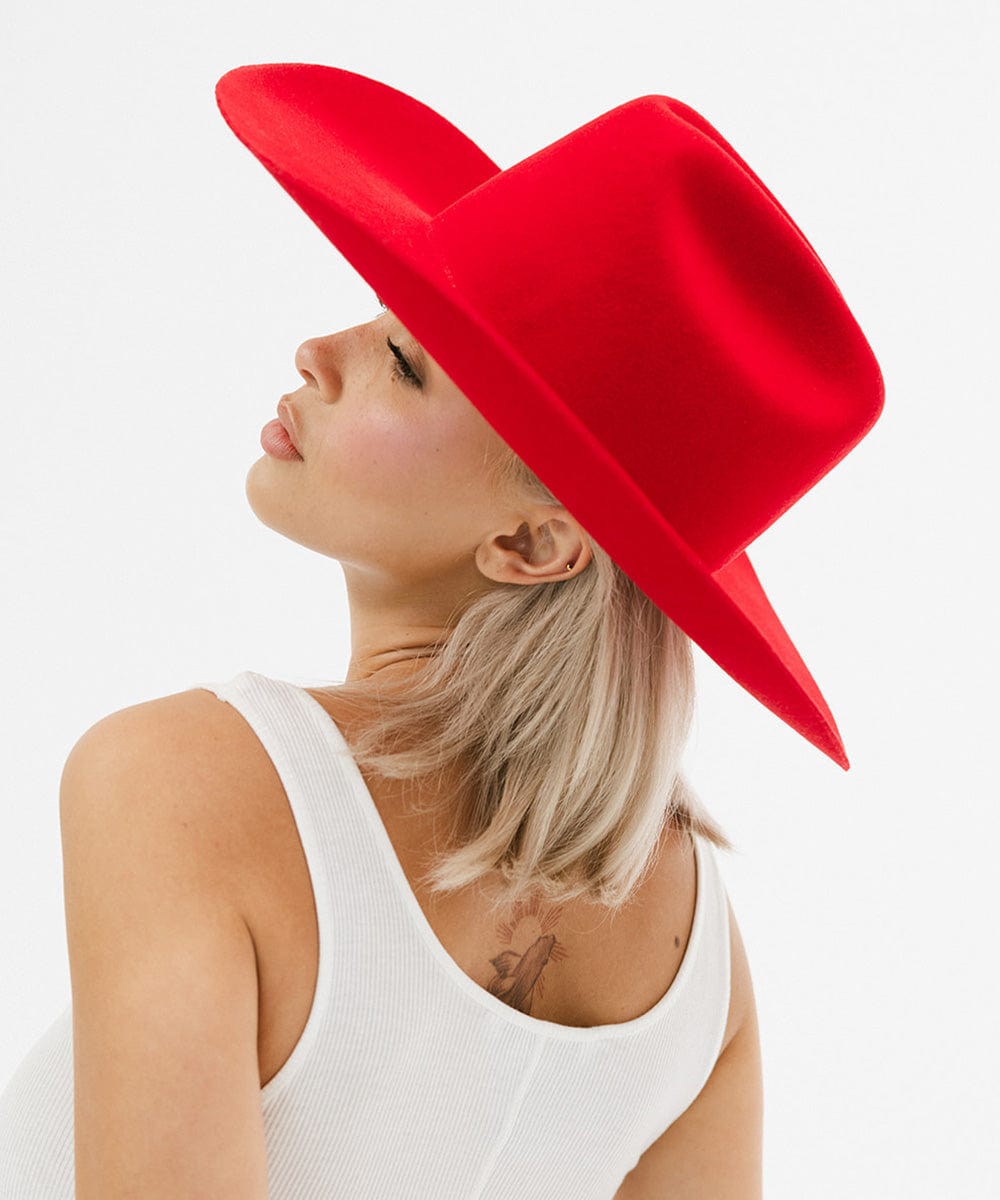 Teddy Cattleman Cowboy Hat for Men & Women - Western Style Felt Cowboy Hat with Adjustable Chin Strap - Perfect for Rodeo, Country Music Festivals & Outdoor Adventures