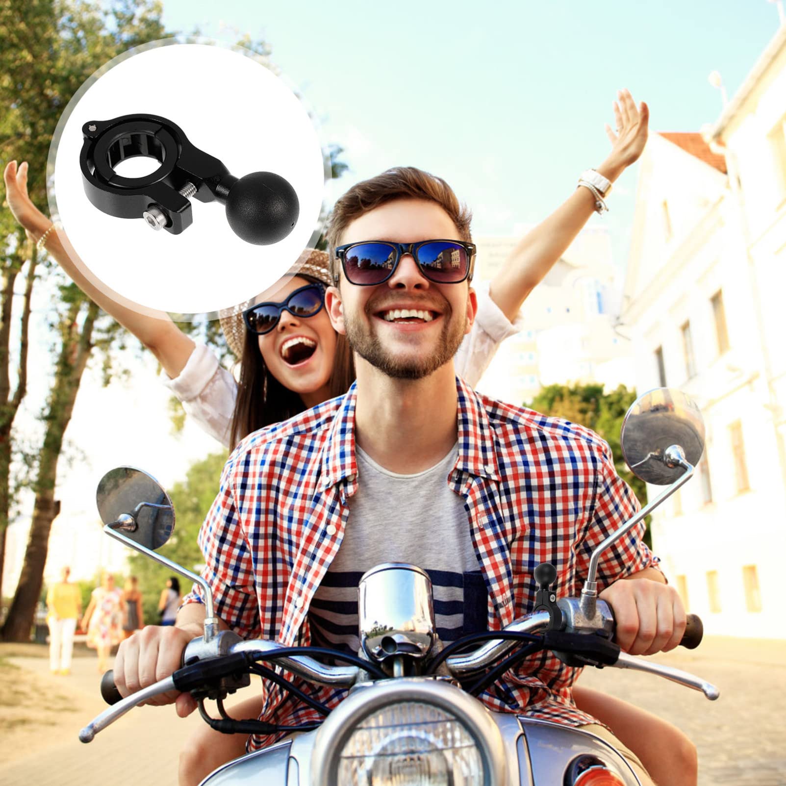 Motorcycle Handlebar Phone Mount Adapter - Secure for Riding
