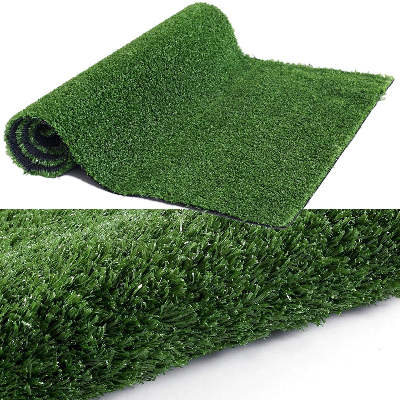 Artificial Grass Turf 12x32FT - Indoor/Outdoor Synthetic Lawn for Garden & Landscape