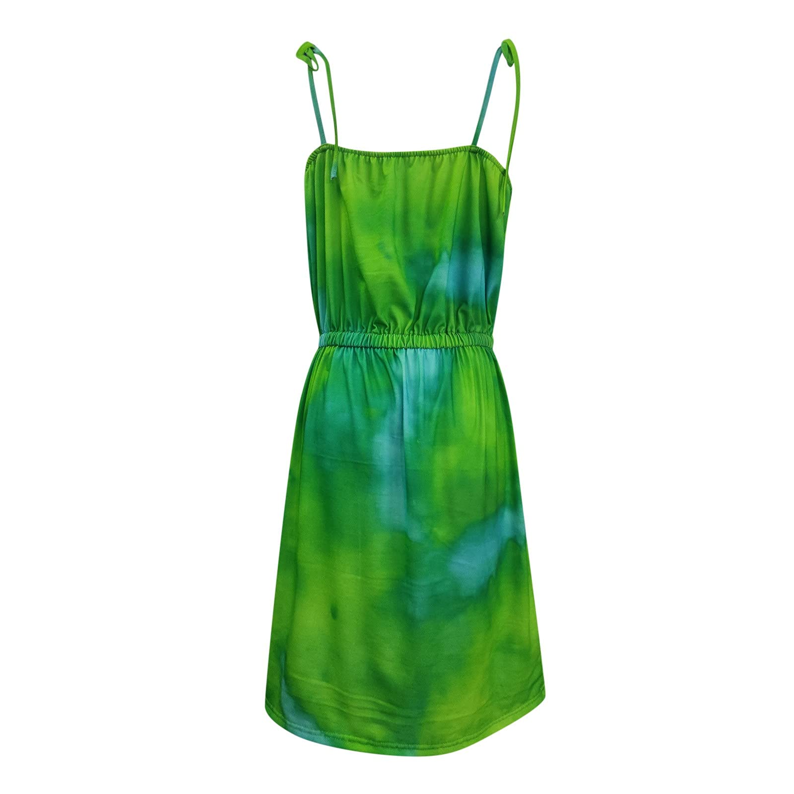 Women's Sexy Tie-Dye Gradient Cocktail Dress - Summer Split Maxi Dress for Party, Club & Date Night | Casual Solid Color Dress for Women | Perfect for Beach Vacations, Evening Events & Special Occasions