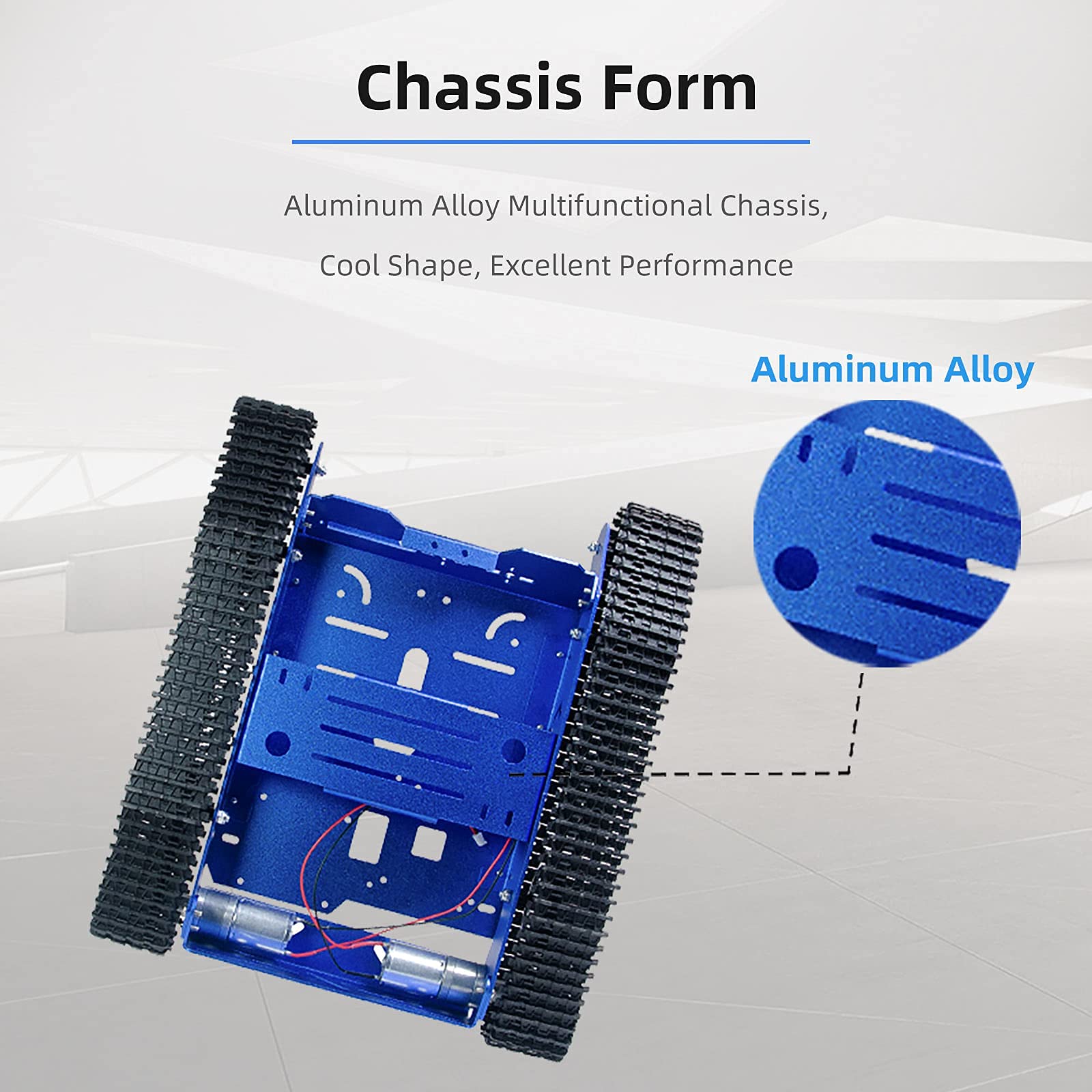 Smart Robot Car Chassis Kit - 2WD Aluminum Alloy Tank Chassis with Motors for Arduino/Raspberry Pi DIY Projects | Perfect for Remote Control Robot Cars, STEM Education & Robotics Hobbyists