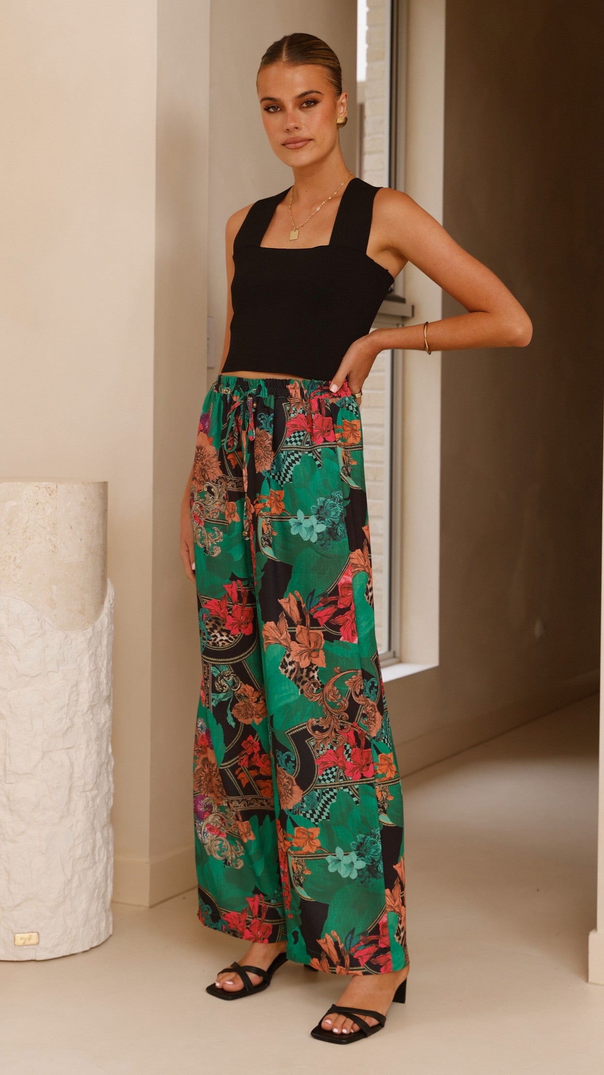 Lucinda Pants for Women - Comfortable Green Casual Trousers | Perfect for Office, Travel & Everyday Wear