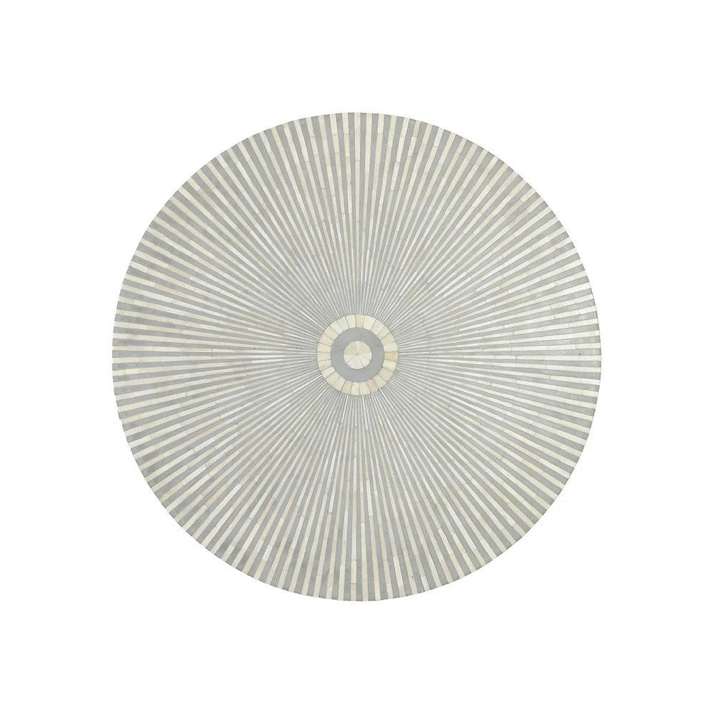 Handmade Black Bone Inlay Round Coffee Table - Boho Chic Living Room Furniture for Home Decor | Perfect for Small Spaces, Apartments & Conversation Areas