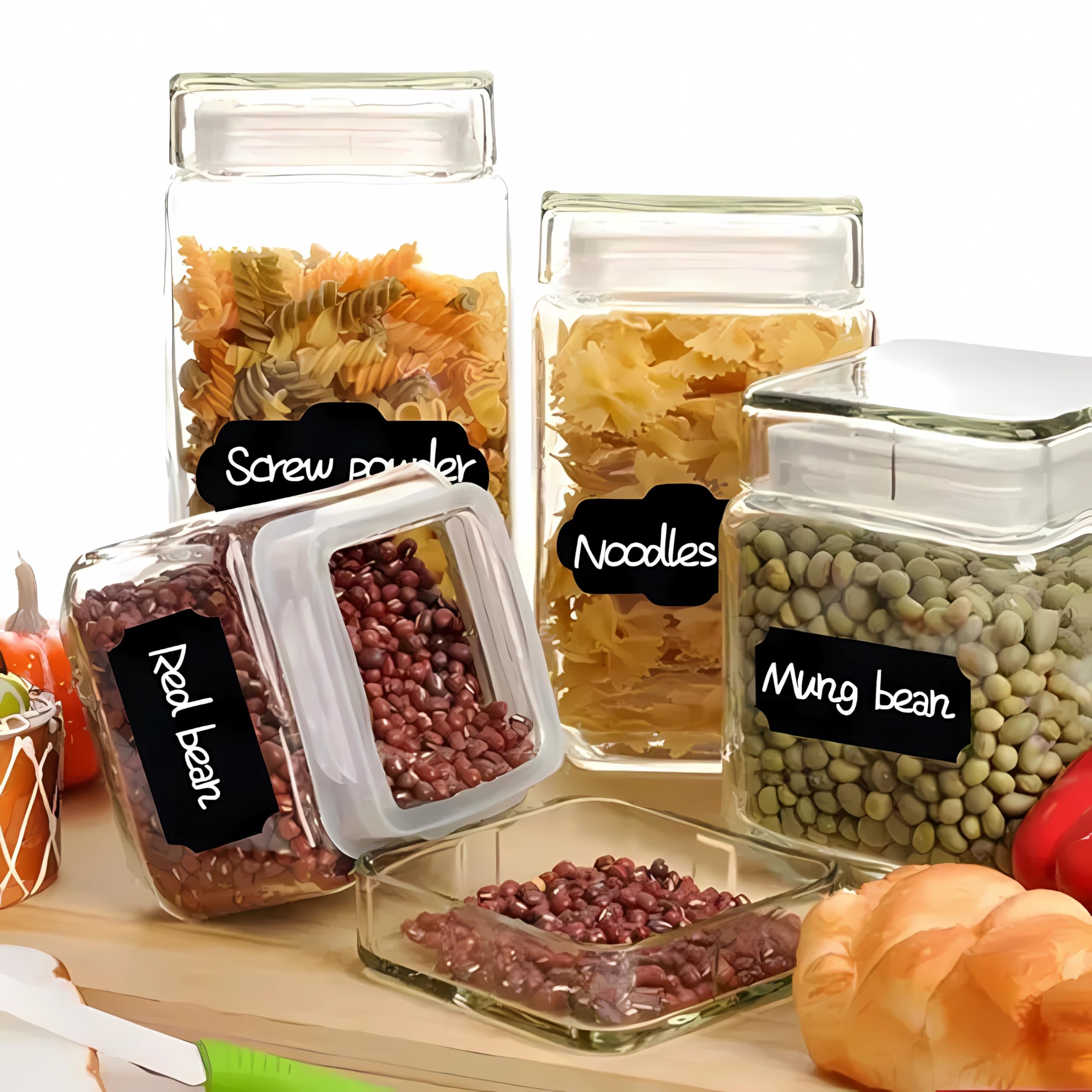 244 Pack Reusable Chalkboard Labels with 2 Chalk Markers - Removable Erasable Labels for Mason Jars, Storage Organization, Home & Kitchen - Perfect for Party Decorations, Craft Rooms, Weddings and DIY Projects