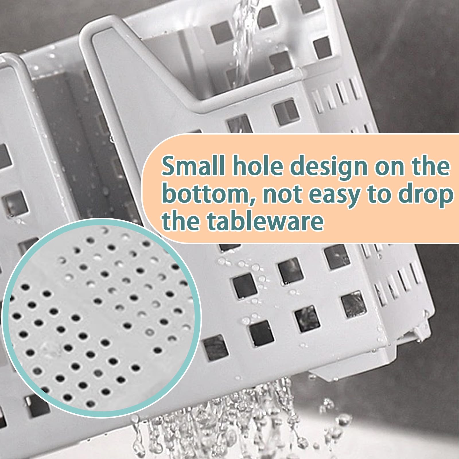 Grey Dishwasher Chopstick & Straw Basket - Small Utensil Holder for Dishwasher Organization | Perfect for Kitchen, Dining, and Dishwasher Storage