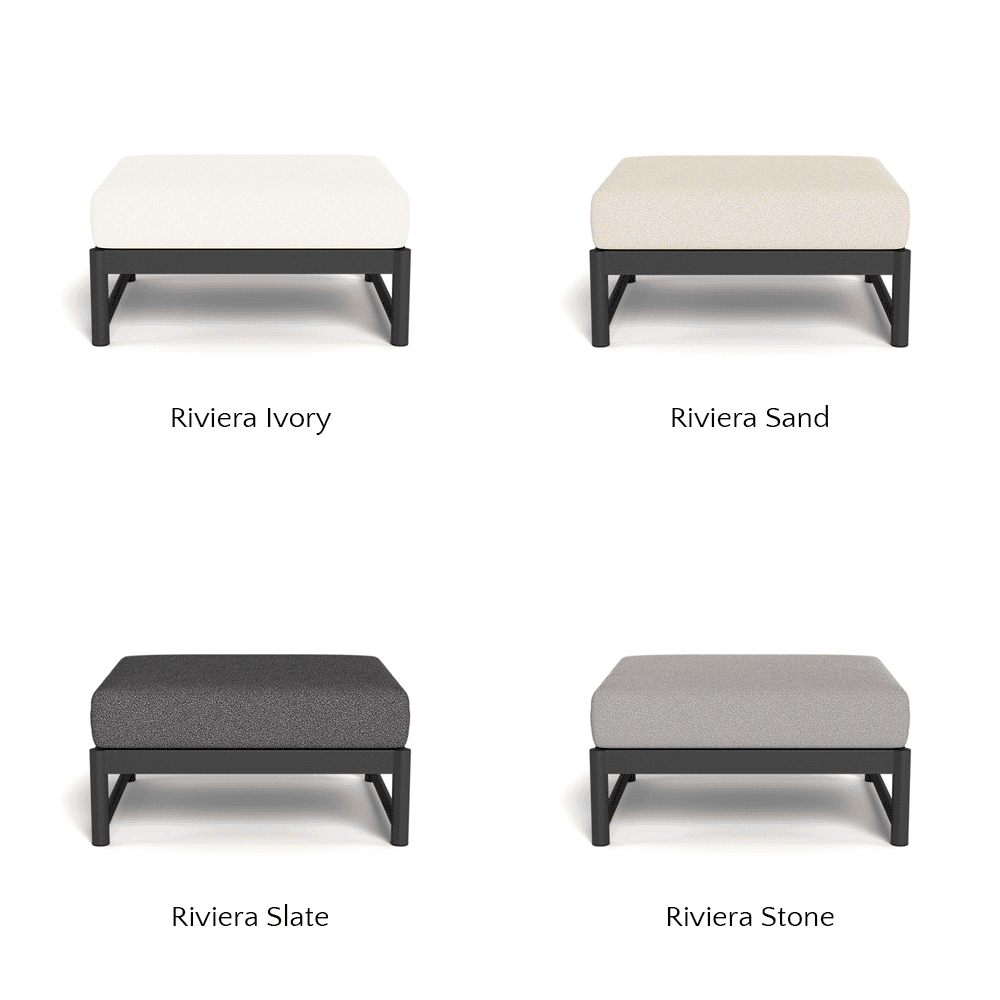 Breeze XL Outdoor Ottoman - Waterproof Patio Furniture, Durable & Weather-Resistant - Perfect for Poolside, Garden, Deck, and Backyard Relaxation