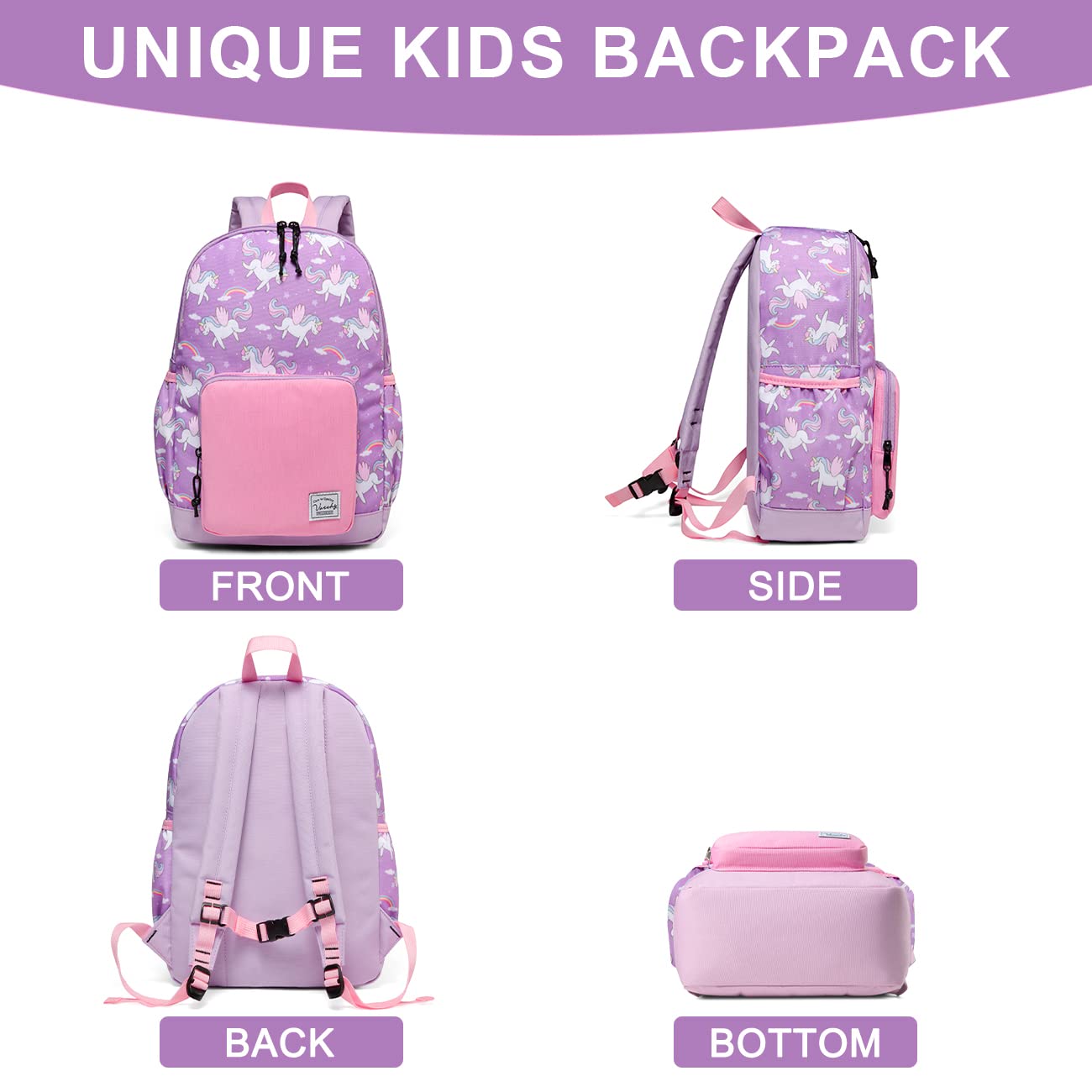 VASCHY Kids Backpacks - Lightweight Waterproof School Backpack for Boys & Girls with Adjustable Chest Strap | Perfect for Preschool, Daycare & Travel