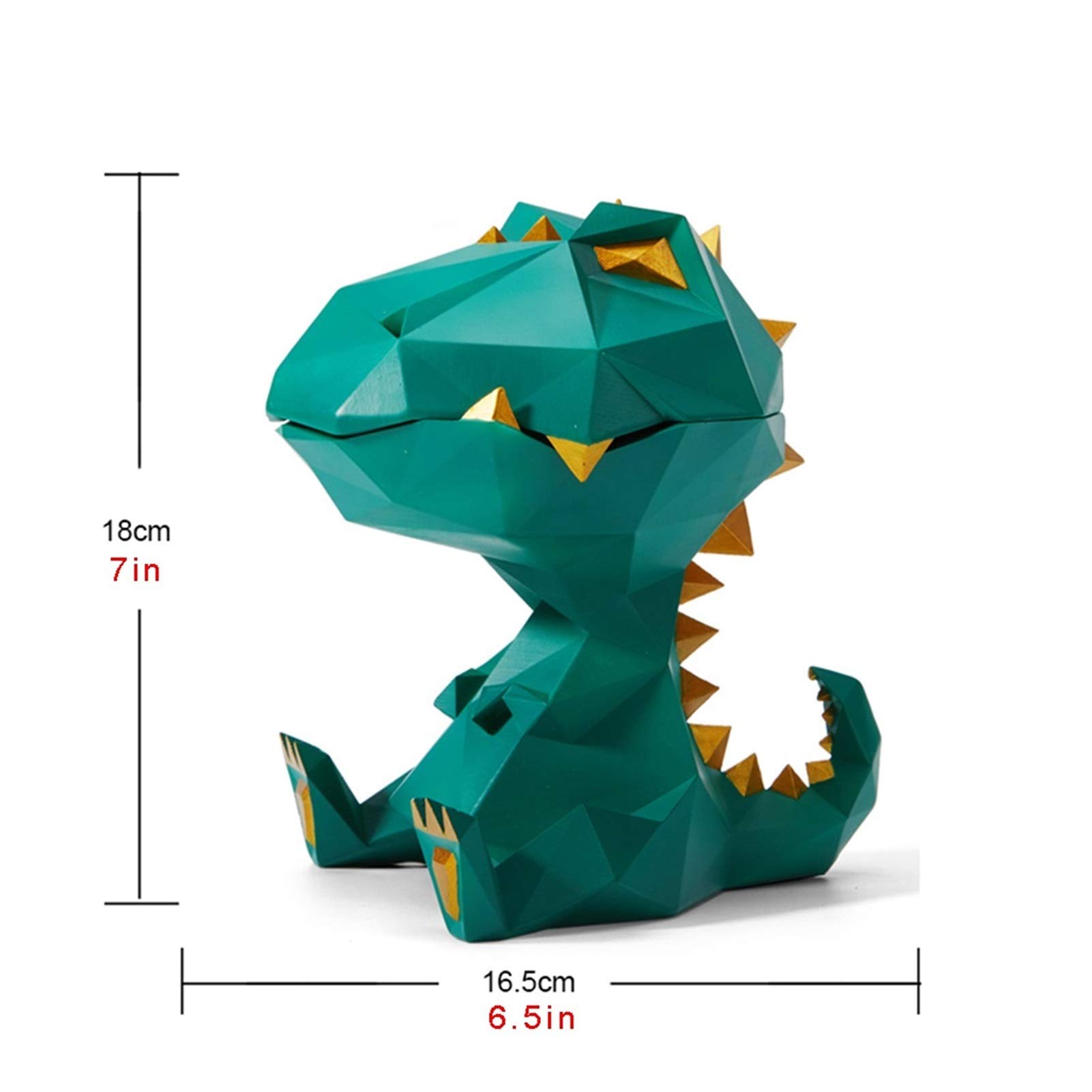 Dinosaur Key Bowl - Decorative Resin Jewelry Tray & Entryway Storage Box for Keys, Coins, Phone, Wallet - Modern Home Décor Animal Statue (Red) - Perfect for Entryway Organizer, Living Room Decor & Gift Idea