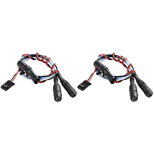2x LED Headlight Replacement Parts for 1:10 RC Crawler SCX10 RC Car Body Shell - Blue & Green Lights (Black Color) | Perfect for Off-Road Night Racing & Crawling Adventures