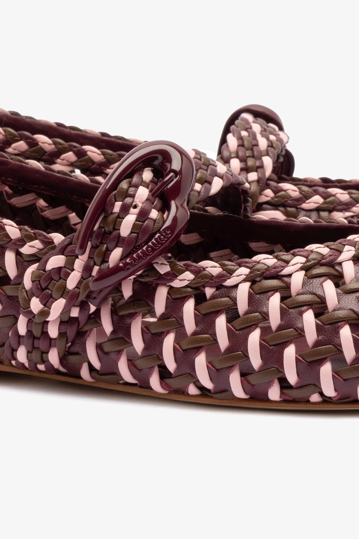 Verona Macrame Ballet Flat Shoes for Women - Wine, Tulip & Burnt Umber Leather | Comfortable & Stylish | Perfect for Casual Wear, Office & Date Nights