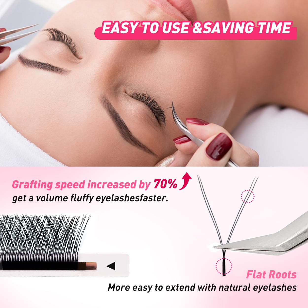 Arison YY Eyelash Extensions - 0.07mm C Curl 11mm Black Volume Lashes for Dramatic Look | Soft & Lightweight False Lashes for Daily Wear, Parties & Special Occasions