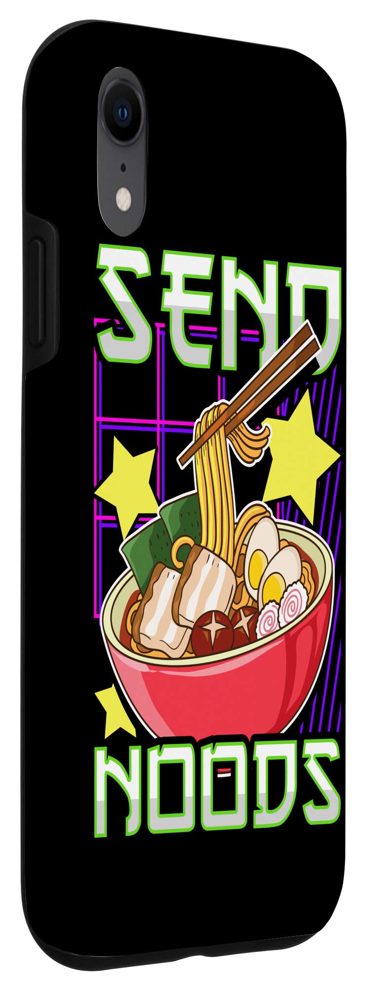 iPhone XR Anime Noodle Pun Gamer Case - Funny 'Send Noods' Design - Perfect for Anime Fans & Gamers - Great for Gaming Sessions & Daily Use