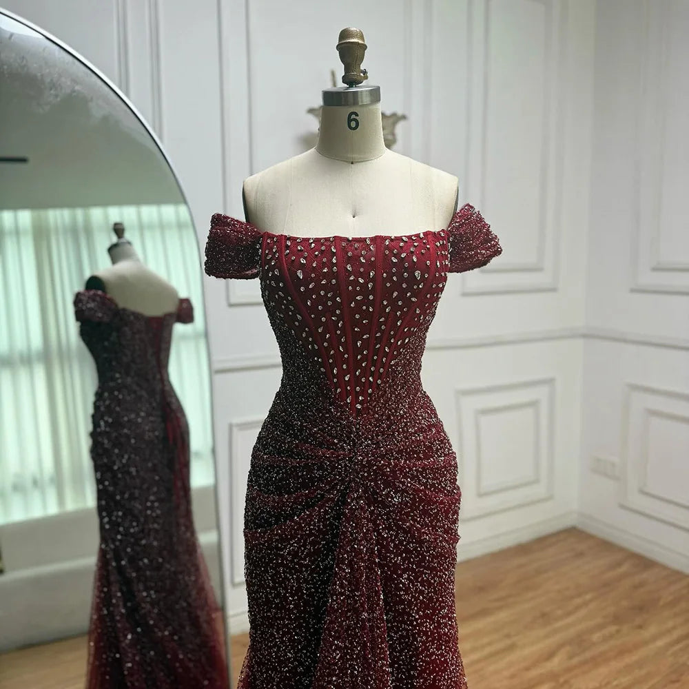 Luxury Designer Beaded Mermaid Evening Dresses for Women - Elegant Formal Gown LA72905 | Perfect for Prom, Wedding Guest & Black Tie Events